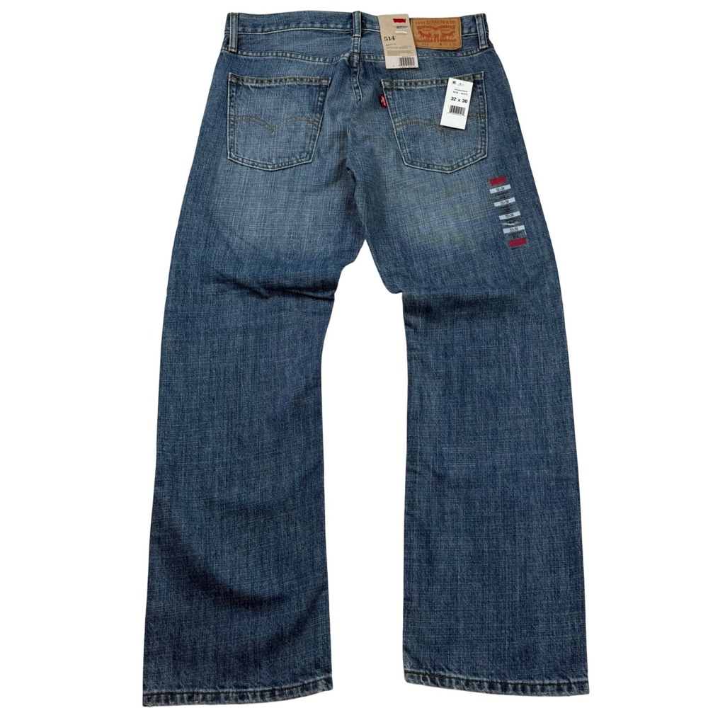 Levis 514 Straight Fit Mens Jeans 32x30 Medium Wash Blue Denim 005144177 NWT‎